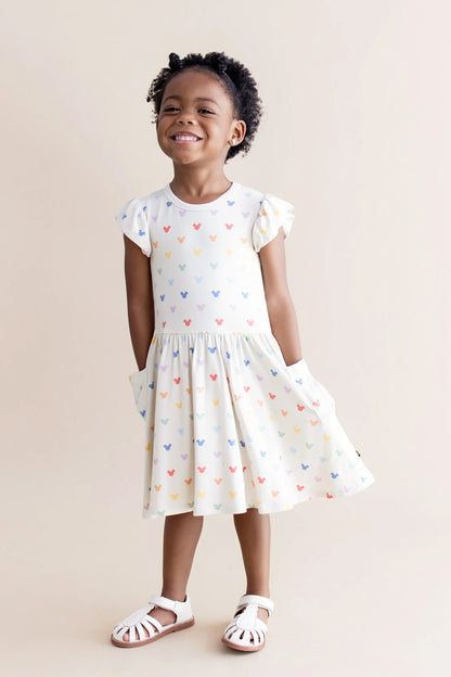 Pocket Dress in Pastel Mickey Mouse