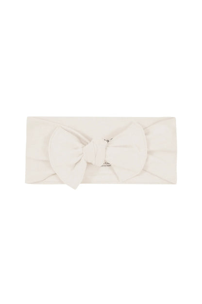 Knotted Bow Headband in Oat