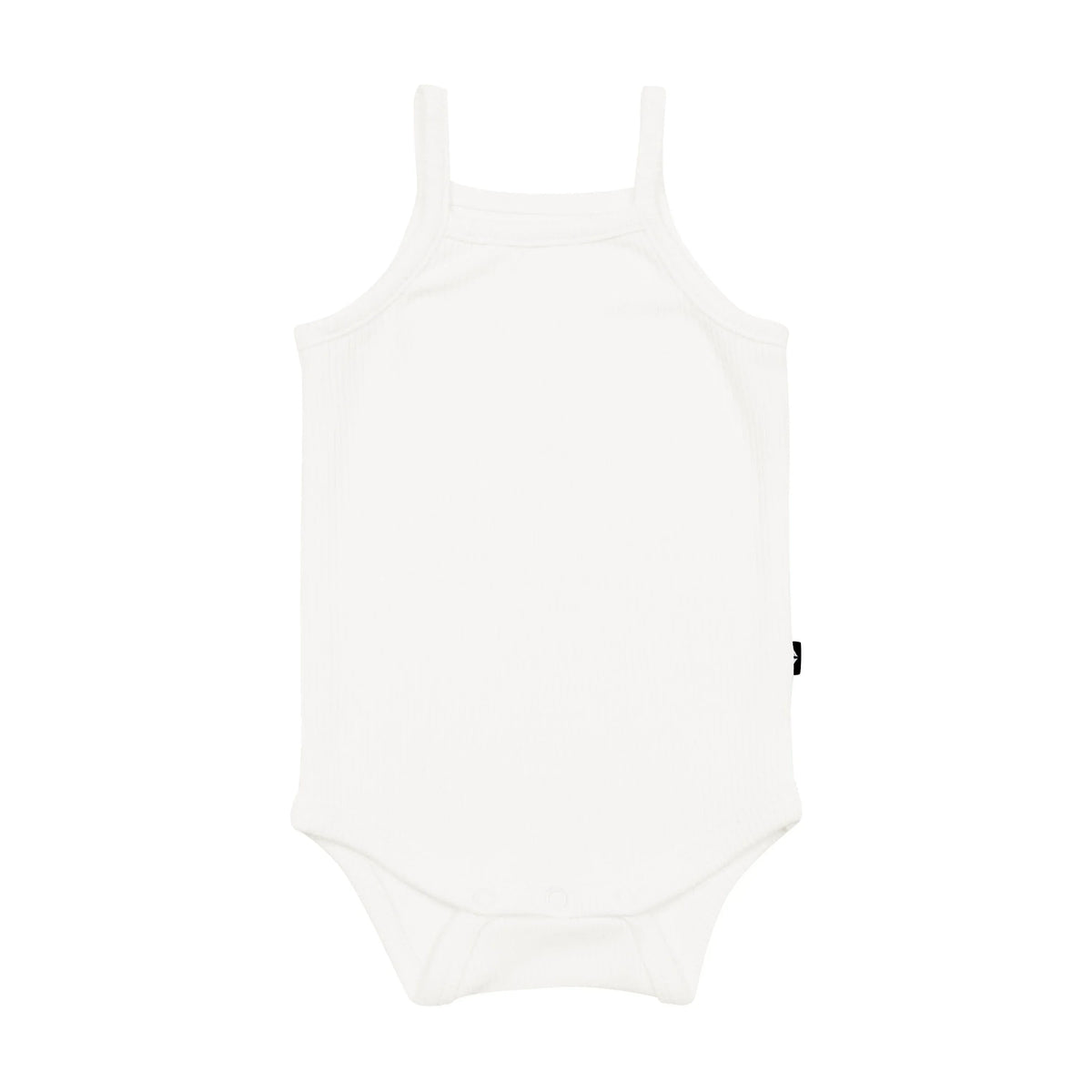 Ribbed Spaghetti Strap Bodysuit in Cloud