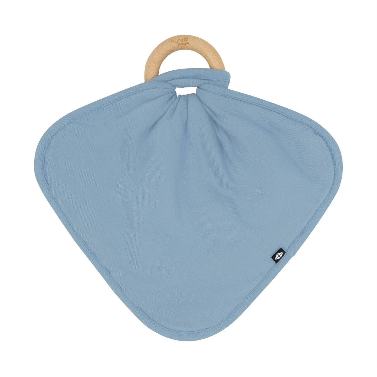 Lovey in Slate with Removable Wooden Teething Ring
