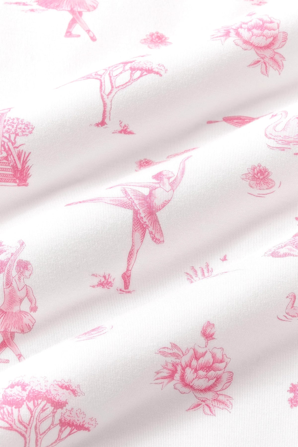 Short Sleeve Pajamas in Toile Ballet