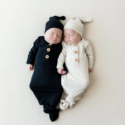 Knotted Gown with Hat Set in Midnight