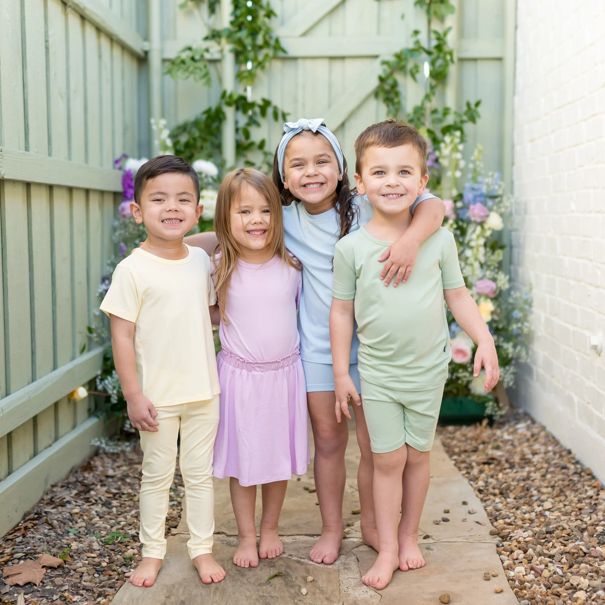 Short Sleeve Pajamas in Basil