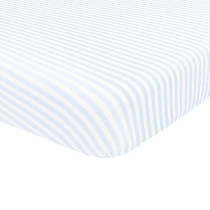Crib Sheet in Small Mist Stripe