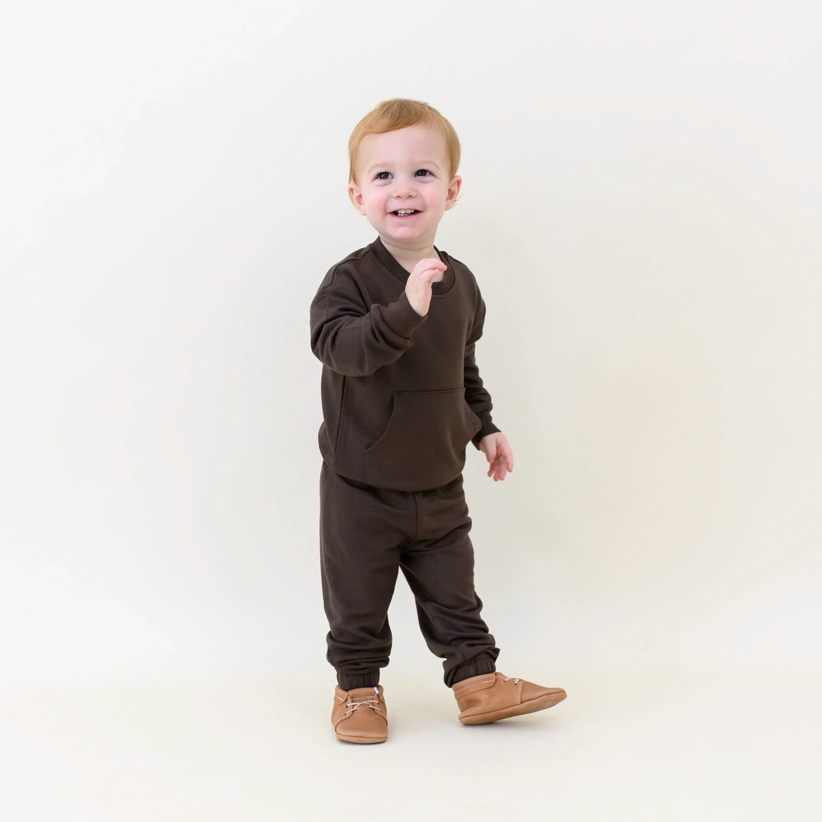 French Terry Jogger Set in Espresso