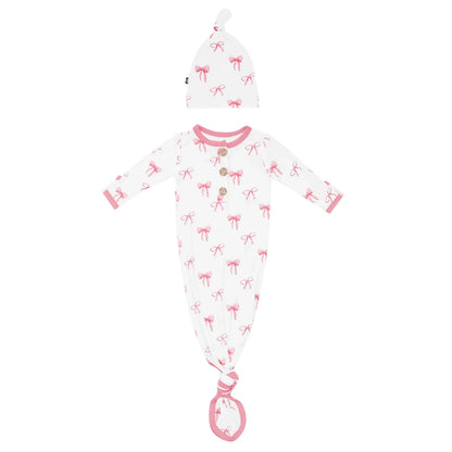 Knotted Gown with Hat Set in Bow