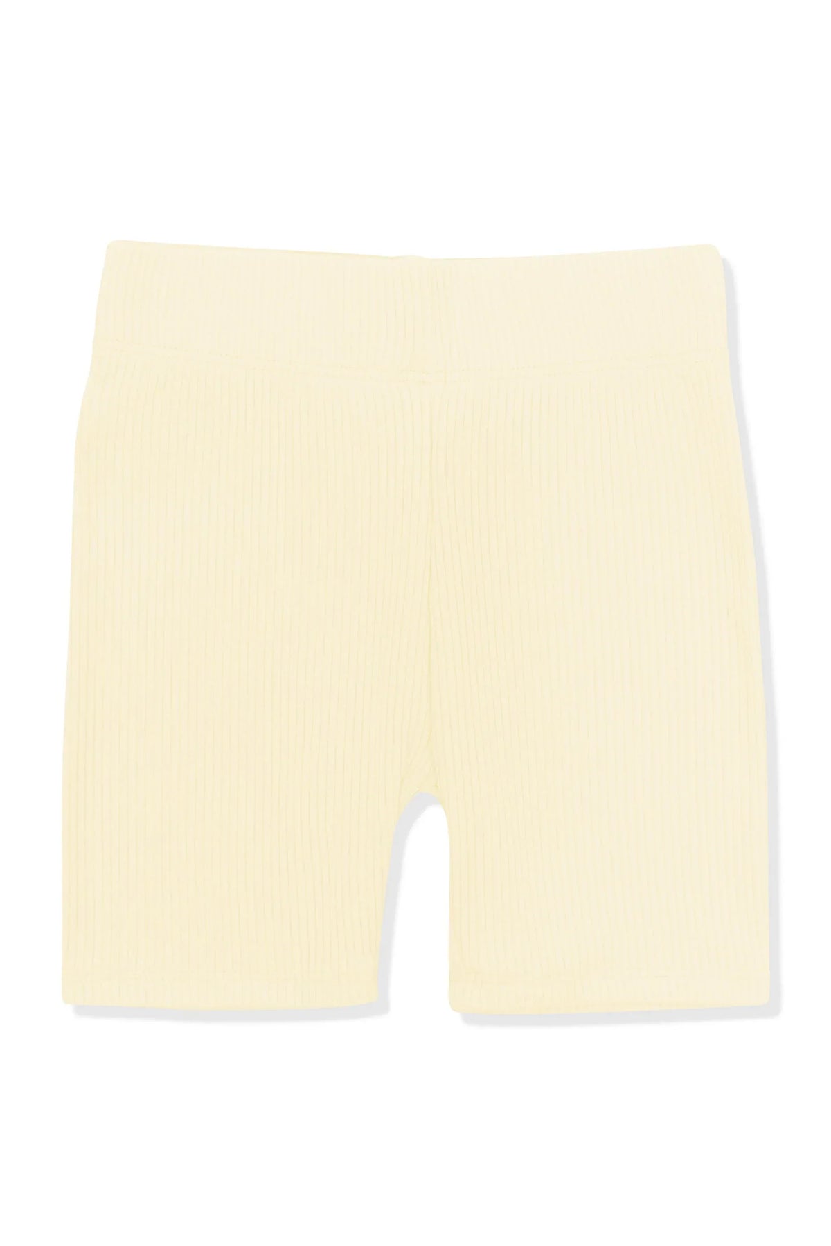 Ribbed Toddler Biker Shorts in Chamomile