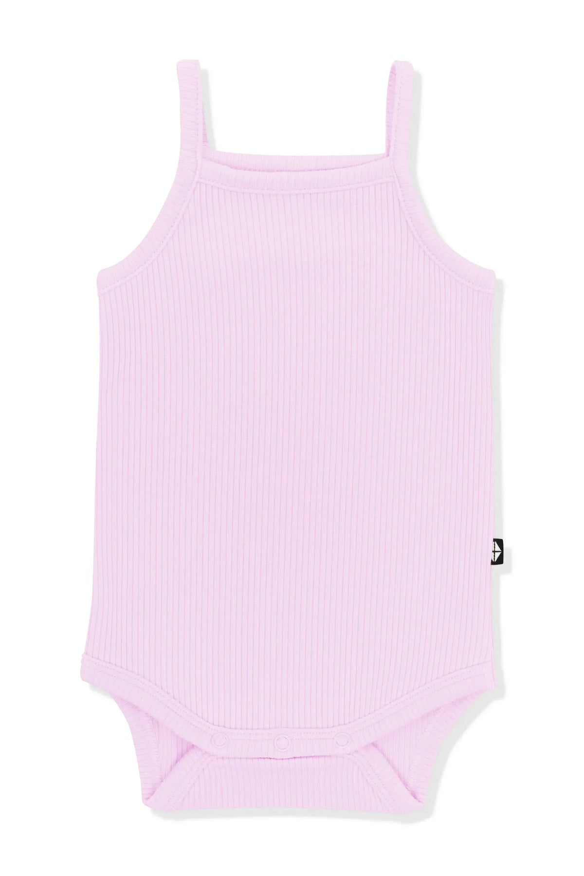 Ribbed Spaghetti Strap Bodysuit in Thistle