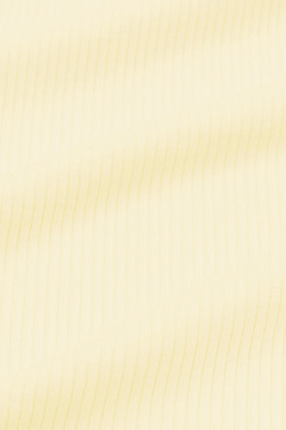 Ribbed Spaghetti Strap Bodysuit in Chamomile