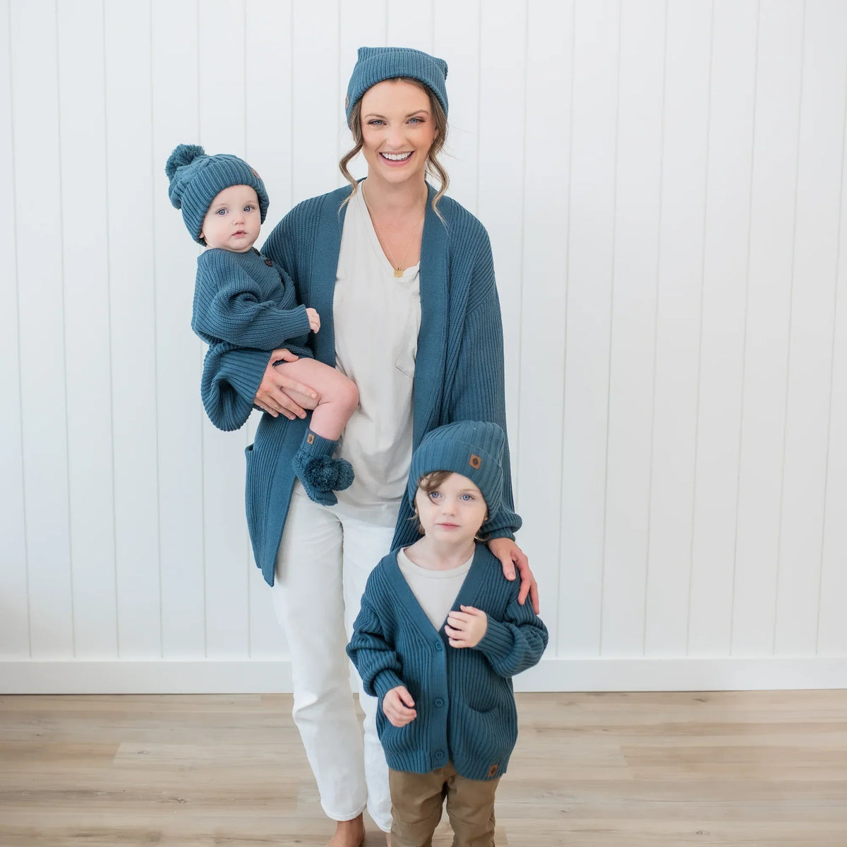 Chunky Knit Oversized Cardigan in Atlantic