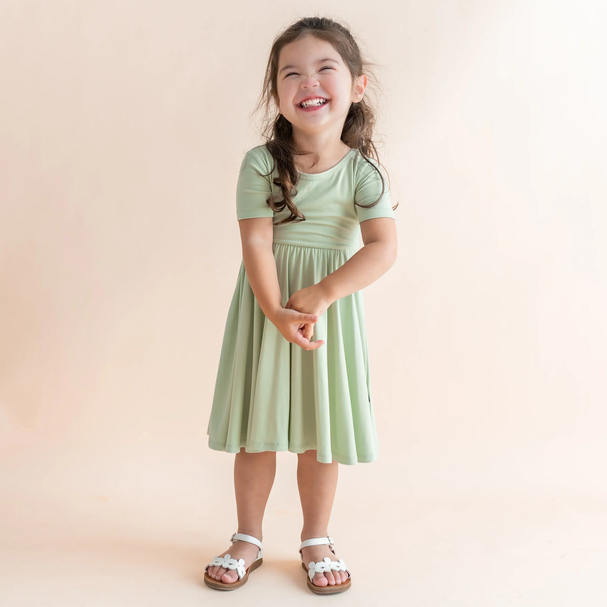 Twirl Dress in Basil