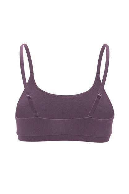 Women's Scoop Neck Bralette in Currant