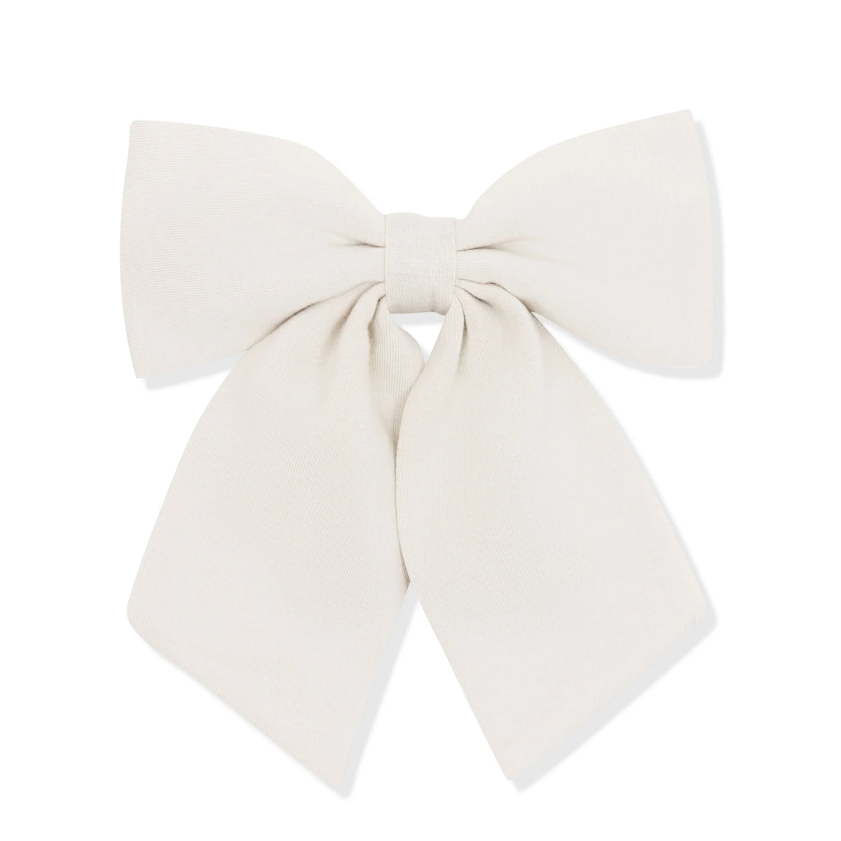 Large Alligator Clip Bow in Oat