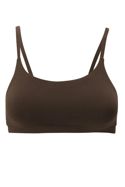 Women's Scoop Neck Bralette in Toffee