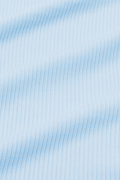 Ribbed Henley Set in Breeze