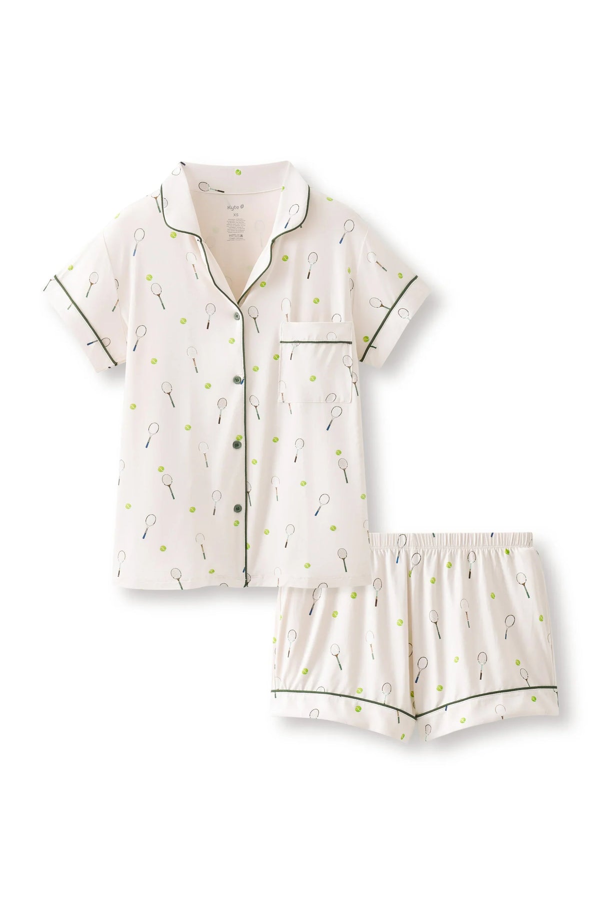 Women's Short Sleeve Pajama Set in Tennis